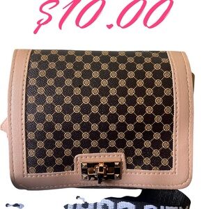 Stylish Beige and Black Patterned Women's Bag